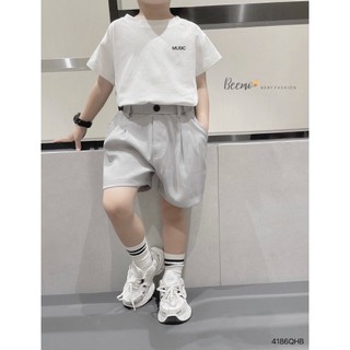 Quần đùi âu Beemo đính cúc quần 3 màu chất liệu tex cao cấp mặc đi học đi chơi bé trai từ 1 - 7 tuổi 4186QHB