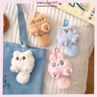 Móc Khóa Hình Mèo Nhồi Bông Dễ Thương Đáng Yêu [Xinh Lắm Cơ Í]