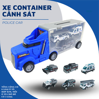 Xe tải vận chuyển 3 chiếc xe nhỏ t.c.z. xe mô hình xe đồ chơi trẻ em, đồ chơi xe ô tô tải vận chuyển