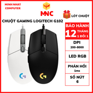 Chuột Logitech G102 Led RGB 8000 DPI siêu nhạy chuột máy tính gaming có dây độ bền cao