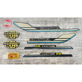 Tem xe cub custom đời 99 cốp nổi kèm tem thông số