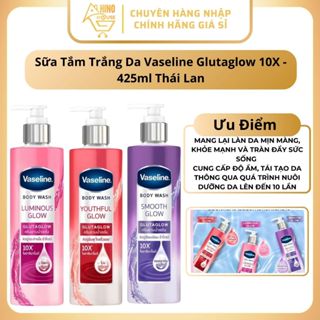Sữa Tắm Trắng Da Vaseline Glutaglow 10X 425ml Thái Lan Cấp Ẩm Mịn Màng Làn Da - Hinohouse