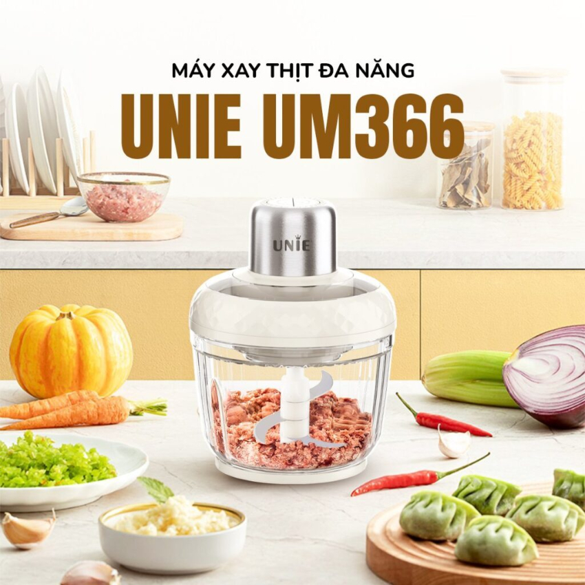Máy Xay Thịt Unie UM366, Công Suất 400W, 2 Cối Xay Thủy Tinh, Chế Độ Tự Ngắt An Toàn, Bảo Hành 12 Tháng.