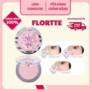 [FLORTTE] Phấn Bắt Sáng FLORTTE Dạng Phấn Lì Thỏ Bunny Hũ tròn Xinh Xắn Hualoriya Natural Pink