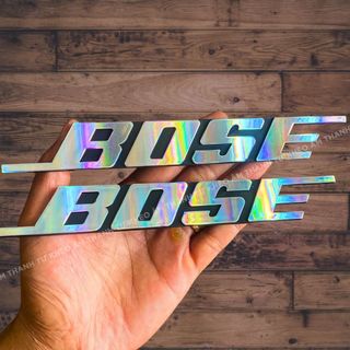 Tem loa bose - logo loa bose nhựa cứng dài dán thùng loa