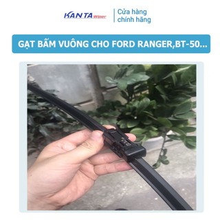 GẠT MƯA FORD RANGER - MAZDA BT-50 - [CHÂN BẤM VUÔNG] - GẠT MƯA SILICONE - PHÙ HỢP CHO CÁC DÒNG XE CÙNG CHÂN