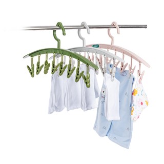 Móc treo quần áo đa năng Việt Nhật, móc phơi giày, kẹp phơi đồ trẻ em, móc phơi đồ 8 kẹp nhựa, móc treo quần áo tất