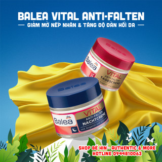 Kem dưỡng da Balea Vital Đức ngày và đêm, dưỡng ẩm chuyên sâu, giảm nếp nhăn, tăng đàn hồi da. 50ml
