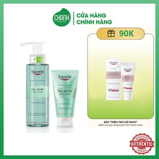 Gel rửa mặt cho da mụn eucerin pro acne cleansing gel