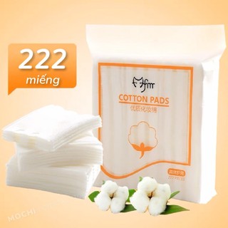Bông Tẩy Trang 222 Miếng 3 Lớp Cotton Pads Mềm Mịn Dày Dặn Chính Hãng Mofa Meiren Trang Điểm Makeup