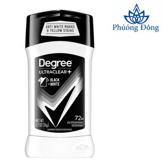 (Date T1/2025) Sáp khử mùi Degree Motionsense Ultra Clear Black White dành cho nam 76g