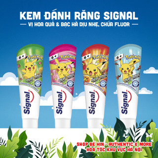 Kem đánh răng trẻ em Signal Đức dành cho bé từ sơ sinh tới tuổi 6+, vị hoa quả và Bạc Hà dịu nhẹ