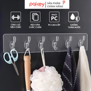  Combo 6 Móc Dán Tường Siêu Dính Trong Suốt Treo Đồ, Quần Áo, Khăn, Đồ Dùng Nhà Bếp - Siêu Dính, Siêu Chắc