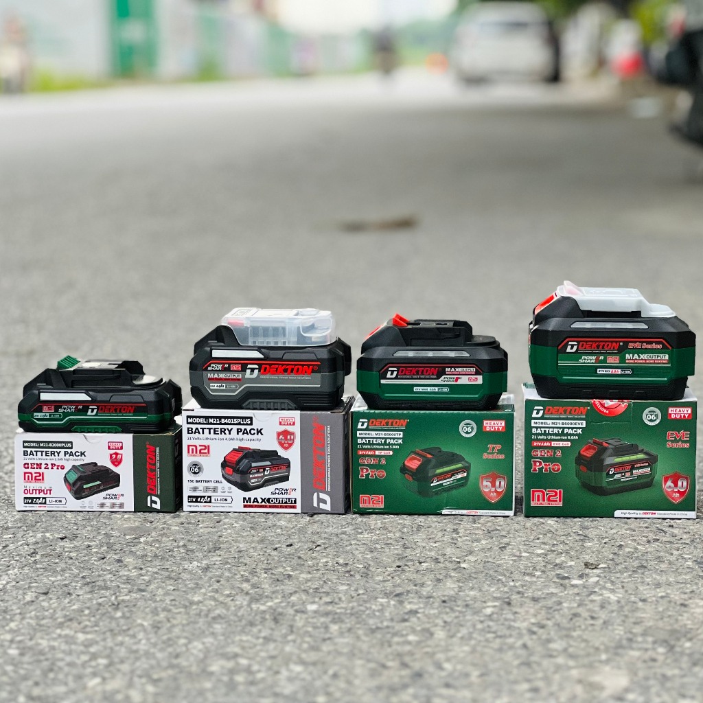 Sạc M21 S20, S40; Pin Dekton 4ah, 6ah M21 Gen 2 vỏ pin chống cháy chân pin makita