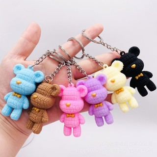 3 Móc Khóa Gấu Bear Brick Dễ Thương - Thỏ Hồng VPP