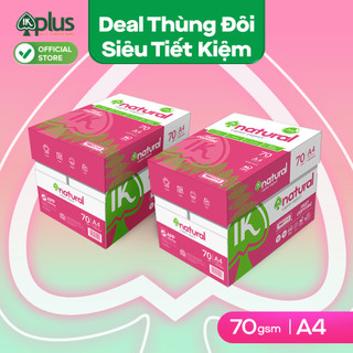   Có VAT  Combo 2 Thùng Giấy A4 IK Natural 70gsm 
