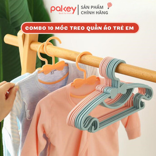 Bộ 10 Móc Treo Quần Áo Cho Bé, Móc Nhựa Treo Đồ Cho Trẻ Sơ Sinh Màu Sắc Pastel Chống Nhăn, Không Để Lại Dấu Vết