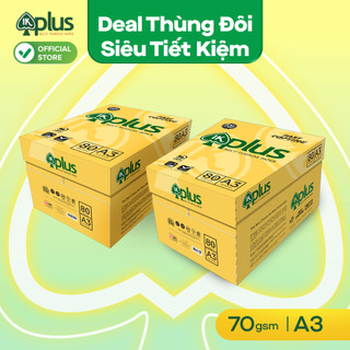 Combo 2 thùng giấy ik plus a3 80gsm - giấy photo, giấy in văn phong, giấy vẽ