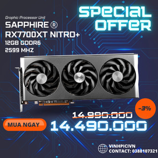 Card màn hình sapphire rx 7700xt nitro +
