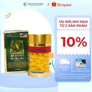 Tinh dầu thông đỏ hàn quốc BP Golden Pine, hỗ trợ giảm mỡ máu, ổn định huyết áp, miễn dịch - hộp 100 viên