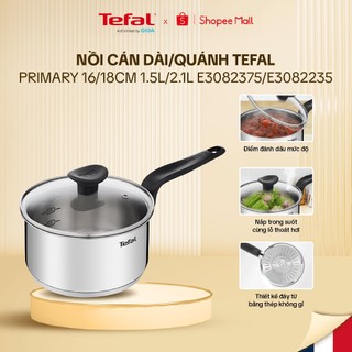 Nồi cán dài/ quánh tefal primary 16/18cm, 1.5l/2.1l e3082375/e3082235