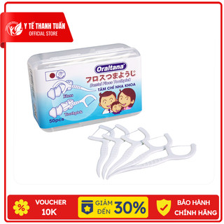 Tăm Chỉ Nha Khoa Oraltana Hộp 50 Cái - Vệ Sinh Răng Sạch Sẽ & Không Lo Hôi Miệng