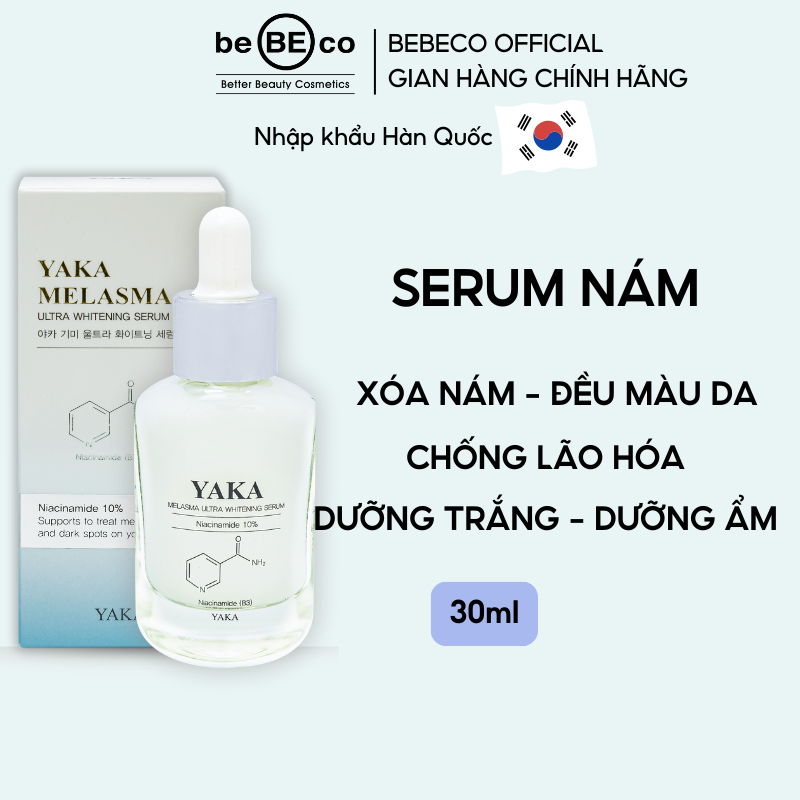 Serum Nám, xóa tan vết nám dưỡng trắng da giúp dưỡng ẩm và làm mềm da YAKA Hàn Quốc MELASMA ULTRA WHITENING SERUM 30ml
