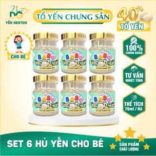 Combo 6 hủ yến chưng sẵn 40% yến cho bé