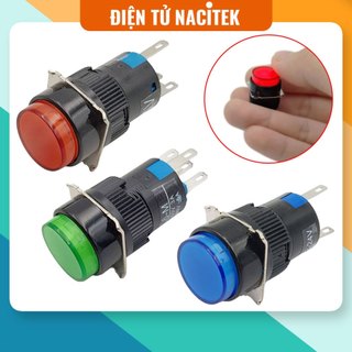 Nút nhấn nhả có đèn al6-m 24v