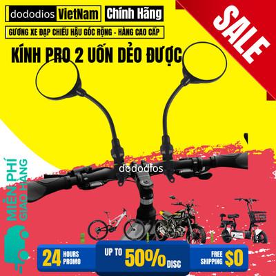 Gương Chiếu Hậu Cho Xe Đạp Thể Thao, Xe Đạp Điện - Gương Cầu Lồi Xe Đạp Cao Cấp - Hàng Chính Hãng Dododios