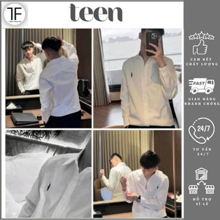 Áo sơ mi nam ráp lau rừn thêu logo ngựa chất, áo sơ mi nam nữ rap lau ren thêu logo nét