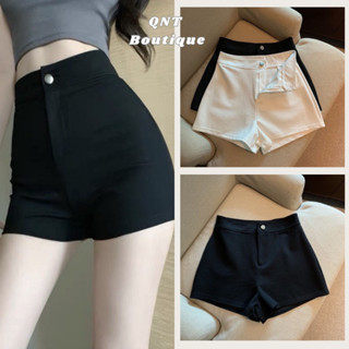 Quần short nữ umi đẹp lưng cạp cao ôm tôn dáng,quần sọt đùi ngắn đi gym,biển co giãn 4 chiều sooc đen trắng-mo1-QNT