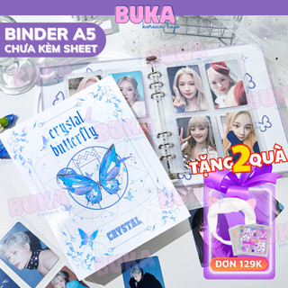 Binder đựng card sheet a5 Buka clb đựng card binder butterfly, sanrio, kuromi đựng card bo góc kpop