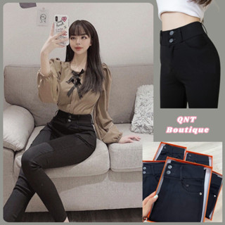 Quần legging nữ cạp cao dài nâng mông có túi cúc khóa kéo,quần legging đen co giãn 4 chiều chất vải Umi ôm body-M22-QNT