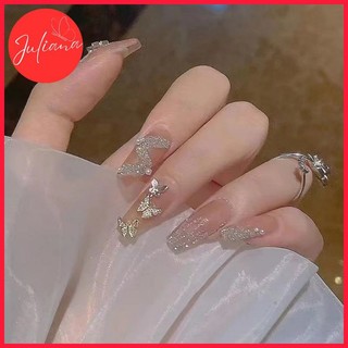 [Mã-D168] Móng Tay Giả Juliana Hộp 24 Nails Box (Kèm Phụ Kiện Làm Móng)
