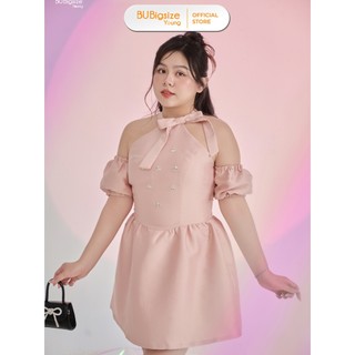 Đầm cổ yếm đính đá dáng xòe bigsize – 24yd146 -
