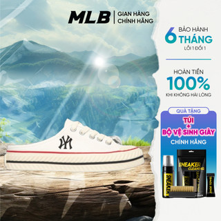 [ FULLBOX HIDDENTAG ] Giày MLB Playball Origin Mule Trắng Chính Hãng (MT). Sục Nữ Chính Hãng