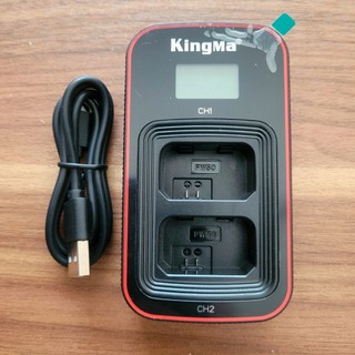 sạc pin đôi kingma có màn hinh NP-FW50 cho máy sony A6000, A6300, A6400