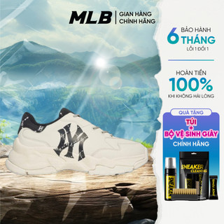 [ FULLBOX HIDDENTAG ] Giày MLB Bigball Chunky Monogram NY Đen Trắng Độn Đế Chính Hãng. Giày Thể Thao Nam Nữ Chính Hãng