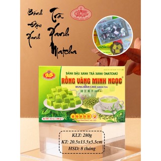 Bánh Đậu Xanh Rồng Vàng Minh Ngọc Trà Xanh Matcha 180g/ 280g - Đặc Sản Hải Dương