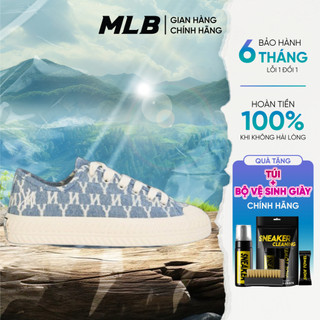 [ FULLBOX HIDDENTAG ] Giày MLB Playball Monogram Denim Chính Hãng (ODNN). Giày Sneaker Nữ Chính Hãng