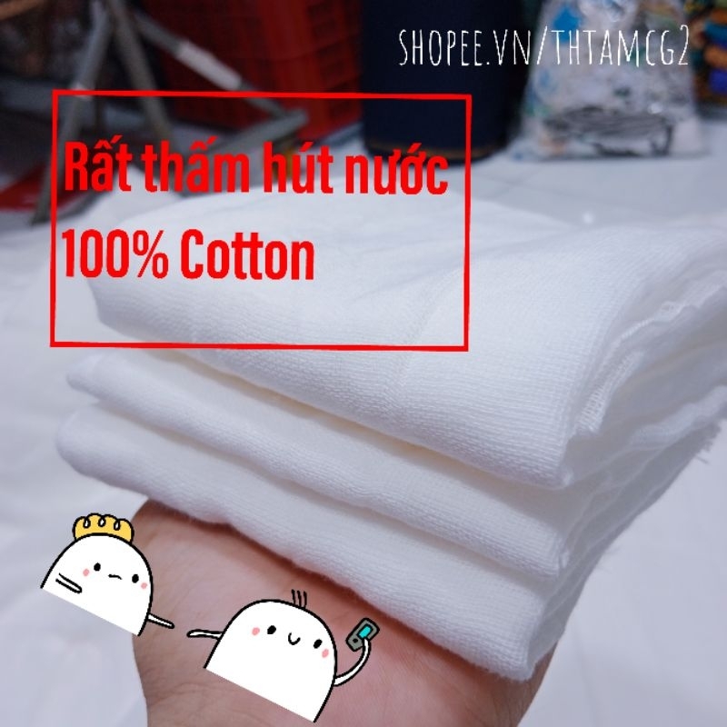 Vải May Khăn Gạc (Khăn Sữa / Khăn Mùng) Em Bé 100% Cotton