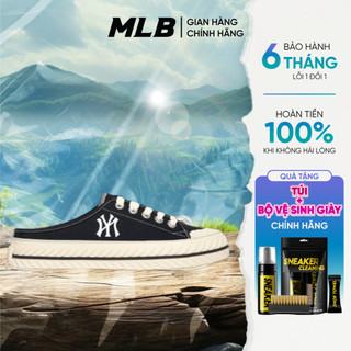 [ FULLBOX HIDDENTAG ] Giày MLB Playball Origin Mule Màu Đen Phản Quang Chính Hãng (MDM). Sục Nữ Chính Hãng