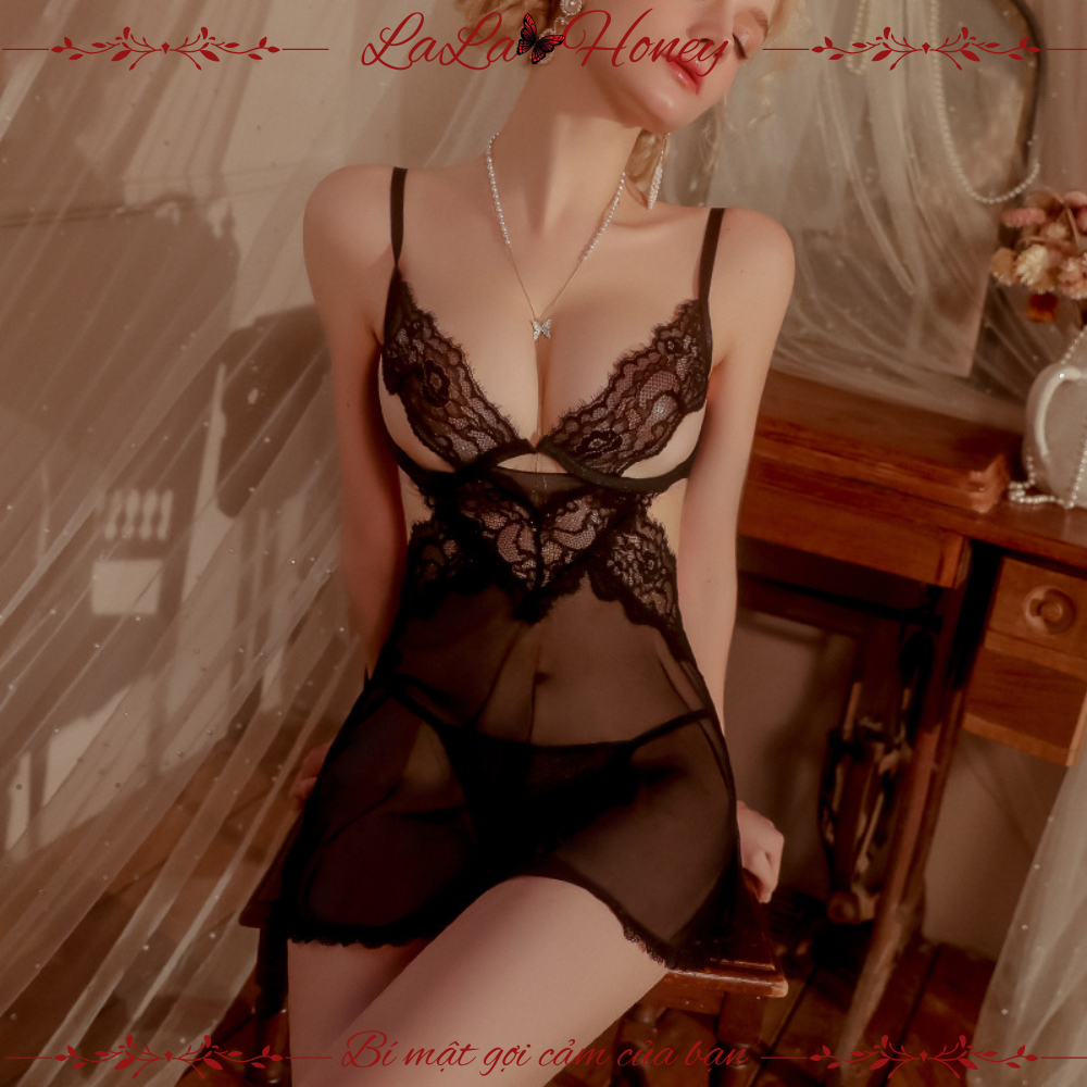 Váy Ngủ Xuyên Thấu Sexy Gợi Cảm Có Gọng Nâng Ngực Quyến Rũ Cho Nữ, Đầm Ngủ Xuyên Thấu Sexy - LALA HONEY | BigBuy360 - bigbuy360.vn