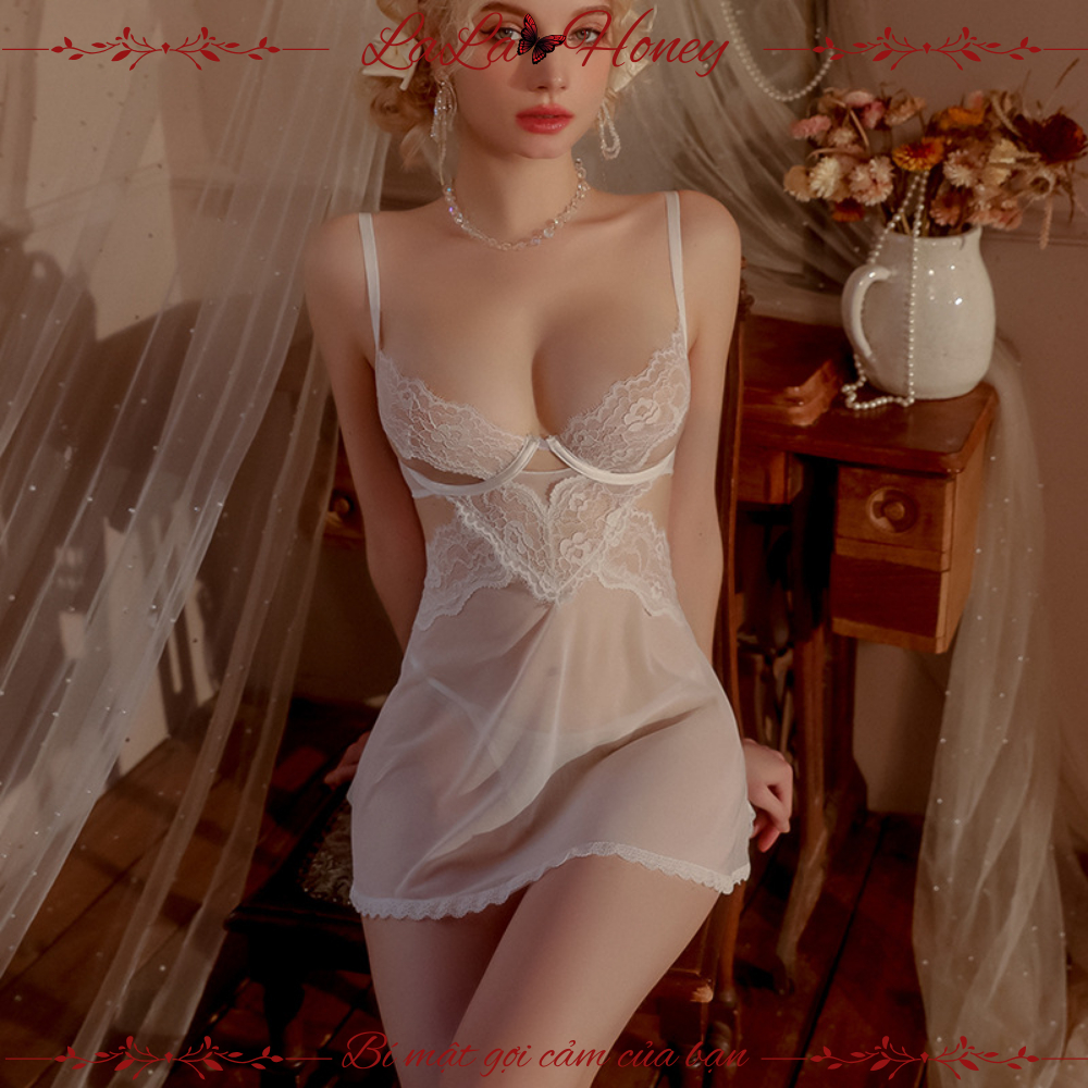 Váy Ngủ Xuyên Thấu Sexy Gợi Cảm Có Gọng Nâng Ngực Quyến Rũ Cho Nữ, Đầm Ngủ Xuyên Thấu Sexy - LALA HONEY | BigBuy360 - bigbuy360.vn