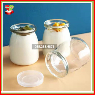 Combo 60 hũ thủy tinh đựng sữa chua 100ml trơn
