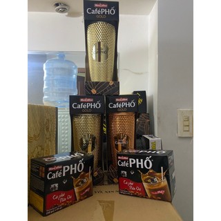 Hộp Cà phê Phố sữa đá - MacCoffee combo 2 hộp + ly kim cương