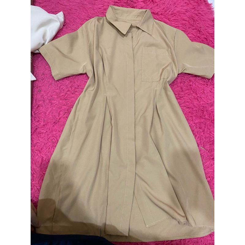 Đầm sơ mi hàn quắc