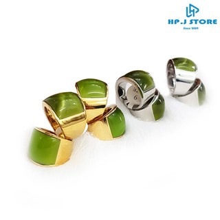 Nhẫn nam mạ vàng mặt đá xanh rau má NZ510