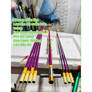 khung diều sáo lắp ghép 1m9-2m-2m1 lan tím pass hàn